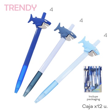Venta por Mayor y Catalogo Lapiceras x 12 Uni. Trendy