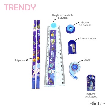Venta por Mayor y Catalogo Set Stationary Trendy