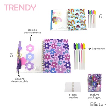 Venta por Mayor y Catalogo Set Stationary Trendy