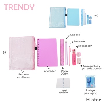 Venta por Mayor y Catalogo Set Stationary Trendy