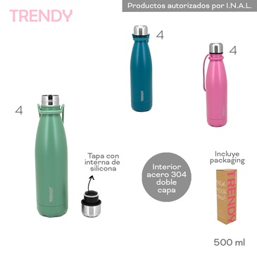 Venta por Mayor y Catalogo Botella Termica 500ML Trendy