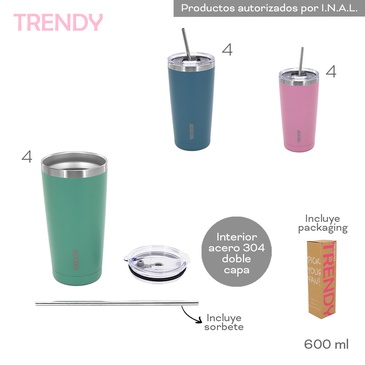 Vaso Termico 600ML Trendy