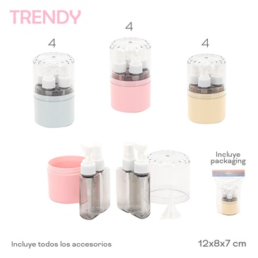 Venta por Mayor y Catalogo Porta Liq / Crema De Viaje  Trendy