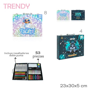Venta por Mayor y Catalogo Set De Arte 53 Piezas  Trendy