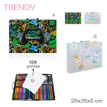 Venta por Mayor y Catalogo Set De Arte 128 Piezas  Trendy