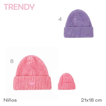 Venta por Mayor y Catalogo Gorro Infantil Trendy