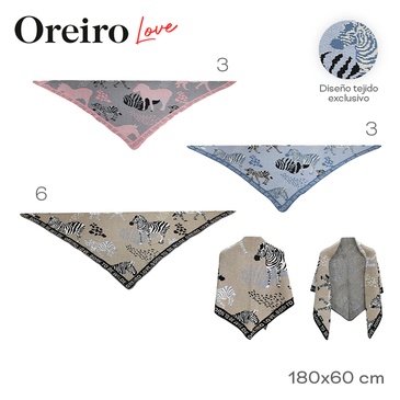 Venta por Mayor y Catalogo Bufandas Triangular Las Oreiro