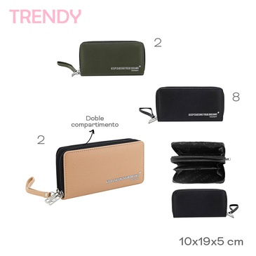 Billetera Doble Cierre  Trendy