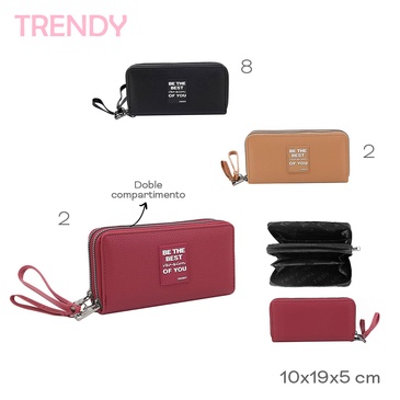 Billetera Doble Cierre  Trendy