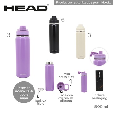 Botella Termica 800ML Head