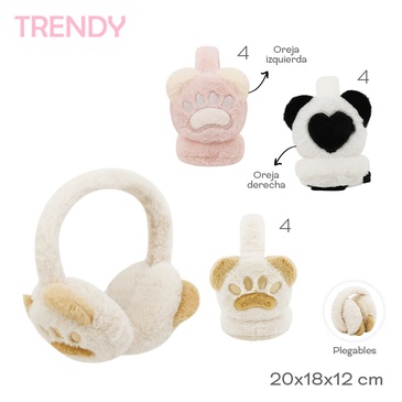 Venta por Mayor y Catalogo Orejeras Trendy