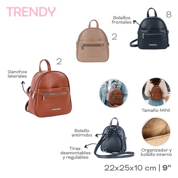 Mochila Ecocuero Trendy