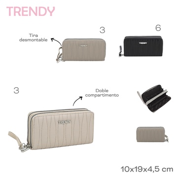 Billetera 2 Cierres Trendy