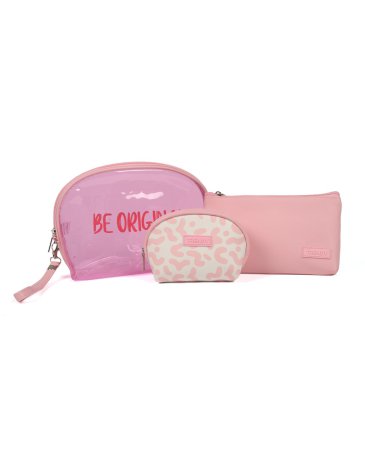 Set  Portacosmetico x3 Incluye Llavero de Regalo - Trendy