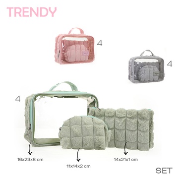 Portacosmeticos x 3 Unid. Trendy