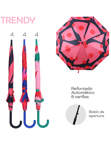 Venta por Mayor y Catalogo Paraguas Automatico Trendy