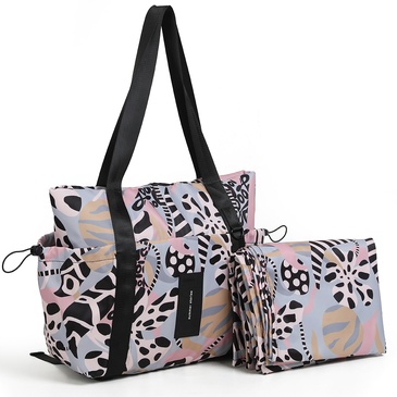 Bolso Tote Con Lona Florida - Chimola
