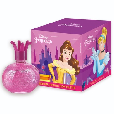 Venta por Mayor y Catalogo Perfume Con Glitter Princesas En Caja 50ML  Disney