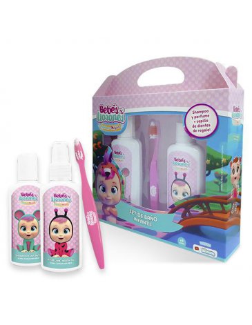 Set de Baño Infantil ( Shampoo x 140 ML, Perfume x 140 ML Y Cepillo de Dientes) Bebe Llorones Disney