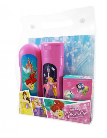 Set de Baño Shampoo + Acondicionador + Jabon de Tocador Princesas Disney