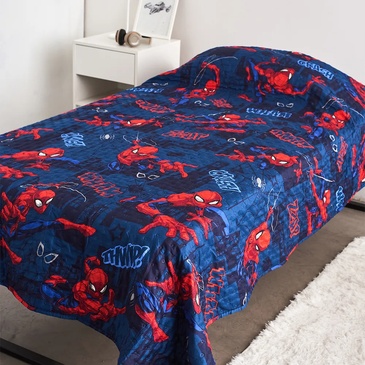 Venta por Mayor y Catalogo Cubrecama Ultra Soft 1 1/2 Plaza Spiderman Piñata
