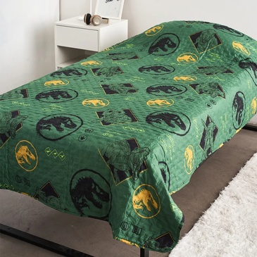 Venta por Mayor y Catalogo Cubrecama ultra soft 1 1/2 pl Jurassic Piñata