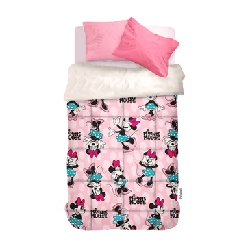 Acolchado Flannel Minnie 1 1/2 Plaza - Piñata