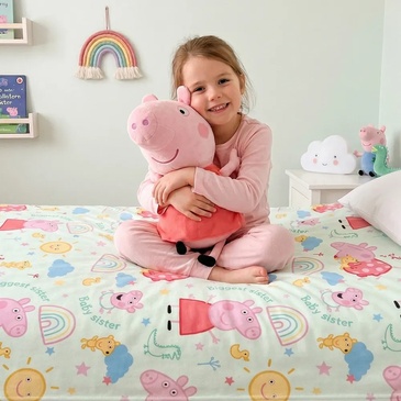 Venta por Mayor y Catalogo Frazada Super Soft 1 1/2 PL Peppa Piñata