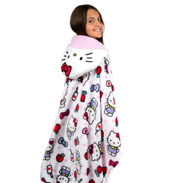 Manta Con Capucha HELLO KITTY - Piñata