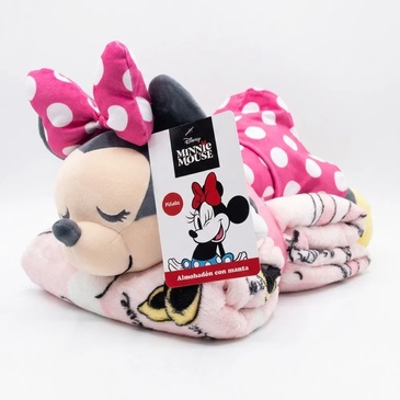 Venta por Mayor y Catalogo Manta Infantil con Almohadón Minnie Piñata