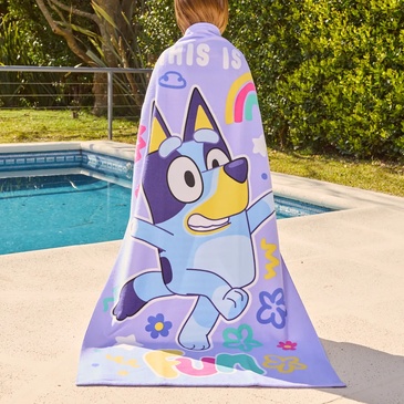 Toallon de Microfibra con Bolso Bluey - Piñata