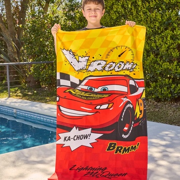 Toallon de Microfibra con Bolso Cars Piñata