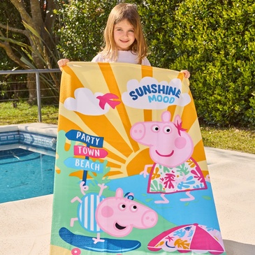 Toallon de Microfibra con Bolso Peppa Pig Piñata