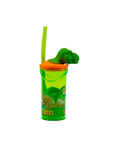 vaso Dinosaurs 360ml Figura 3D  - Wabro