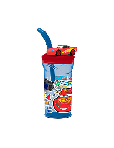 Vaso 360ml Figura 3D Cars Wabro
