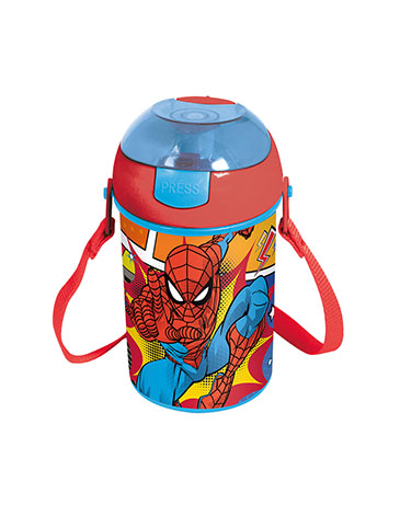 Venta por Mayor y Catalogo Cantimplora Spider Man 450ml Pop Up Wabro