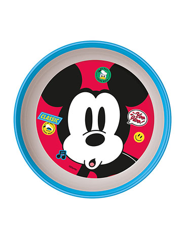 Bowl Bicolor Non-Slip Premium Mickey Mouse  Wabro