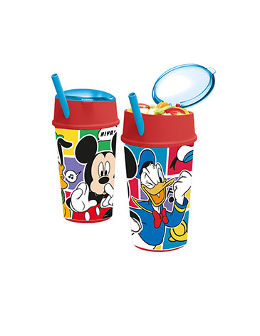 Vaso  Snack Con Sorbete Mickey Mouse 400ml Wabro