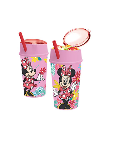 Venta por Mayor y Catalogo Vaso  Snack Con Sorbete Minnie Mouse 400ml Wabro