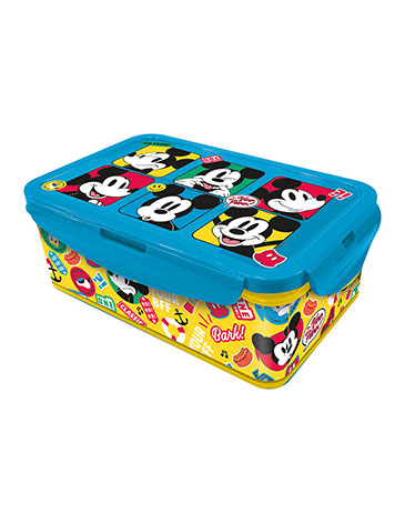 Sandwichera Rectangular Comp. Removible Mickey Mouse  - Wabro