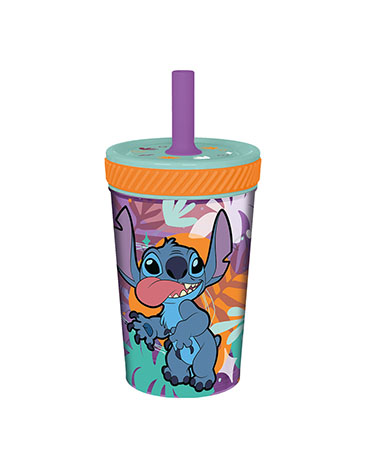 Venta por Mayor y Catalogo Vaso Lilo y Stich Silicona 370ml Drop Safe Wabro