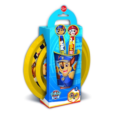 Set 5 Piezas Gilt Box Paw Patrol Chase  Wabro