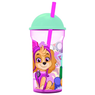 Vaso 460 Transparente Tapa Alta Paw Patrol Skye  Wabro