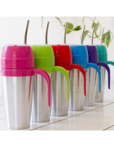 Venta por Mayor y Catalogo Metamate Aluminio C/ Bombilla Acero inoxidable ( 400ML) Cimarron