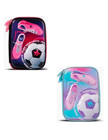 Venta por Mayor y Catalogo Cartuchera Rigida Con Interior Desplegable  Footy