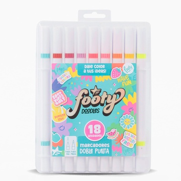 Venta por Mayor y Catalogo Marcadores x 18 Unid. Footy