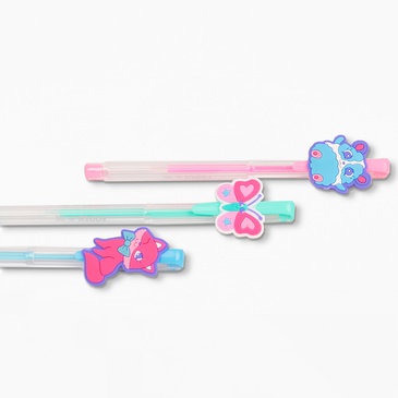 Set Lapiceras Gel Con Aplique x 6 Unid. - Footy