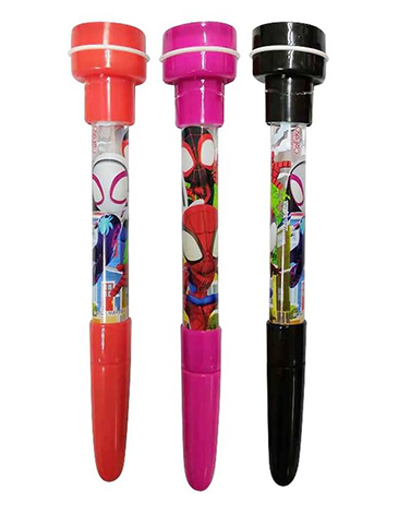Boligrafo con Sello y Burbujero Spidey - Cresko