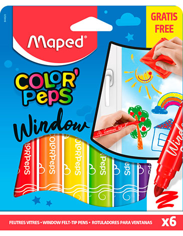 Marcadores Pep´s Window x 6 Unid. - Maped