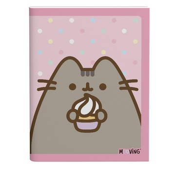 Cuaderno 16x21 Tapa Fina Abrochado 48 Hjs . Pusheen  - Mooving